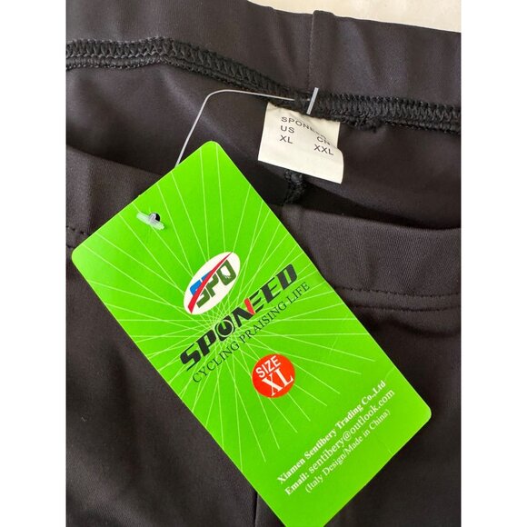 Sponeed Cycling Team Size XL Bike Padded Shorts NWT Black Orange - Picture 4 of 9